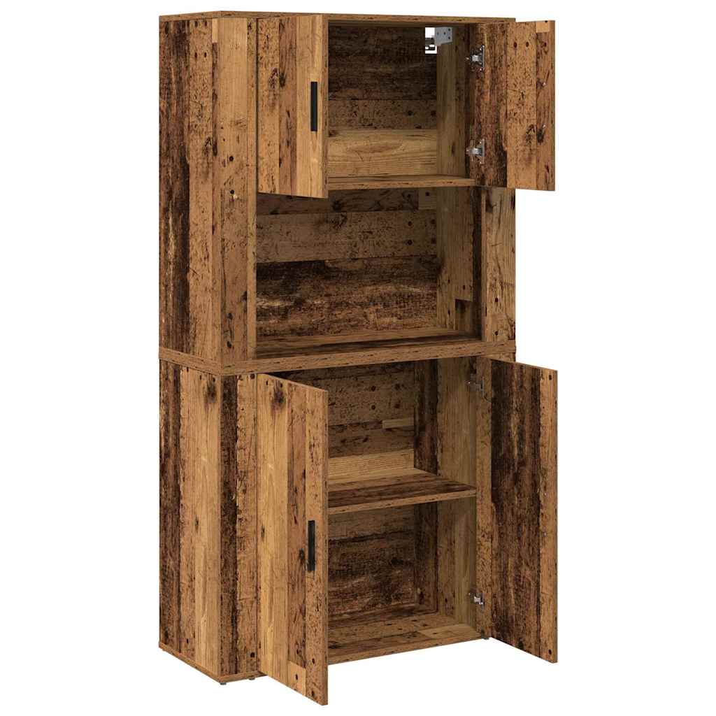 Highboard Legno vecchio 80 x 33 x 150 cm Legno multistrato - homemem39