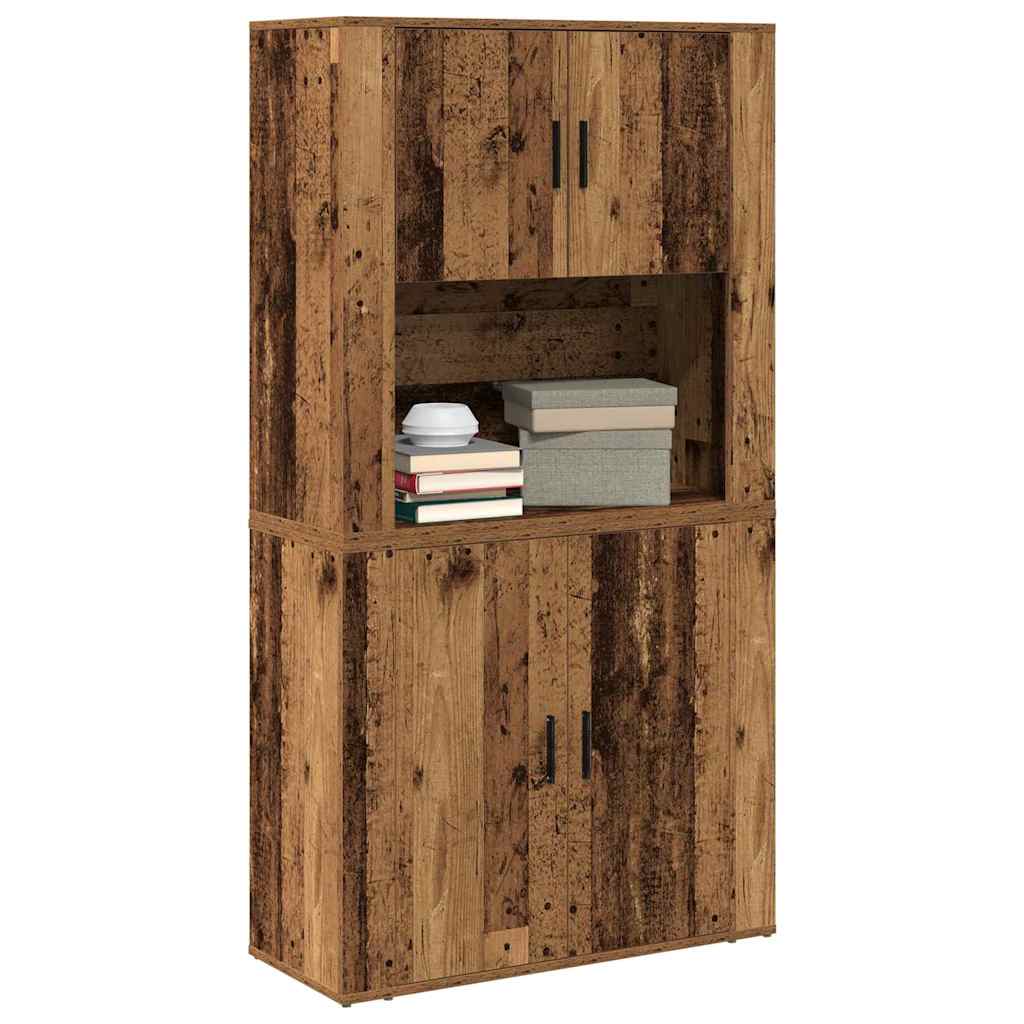 Highboard Legno vecchio 80 x 33 x 150 cm Legno multistrato - homemem39