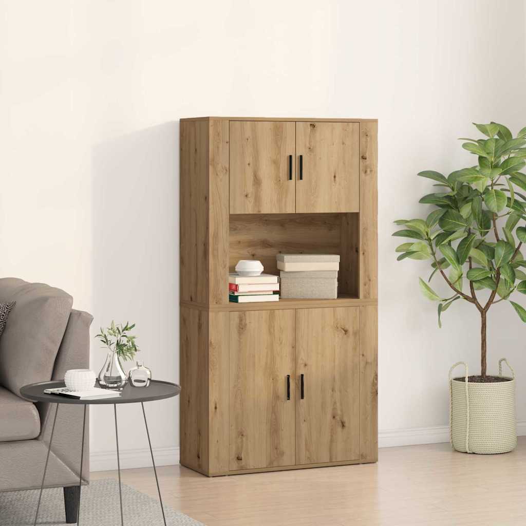 Credenza Rovere artigianale 80 x 33 x 150 cm Legno multistrato | homemem39