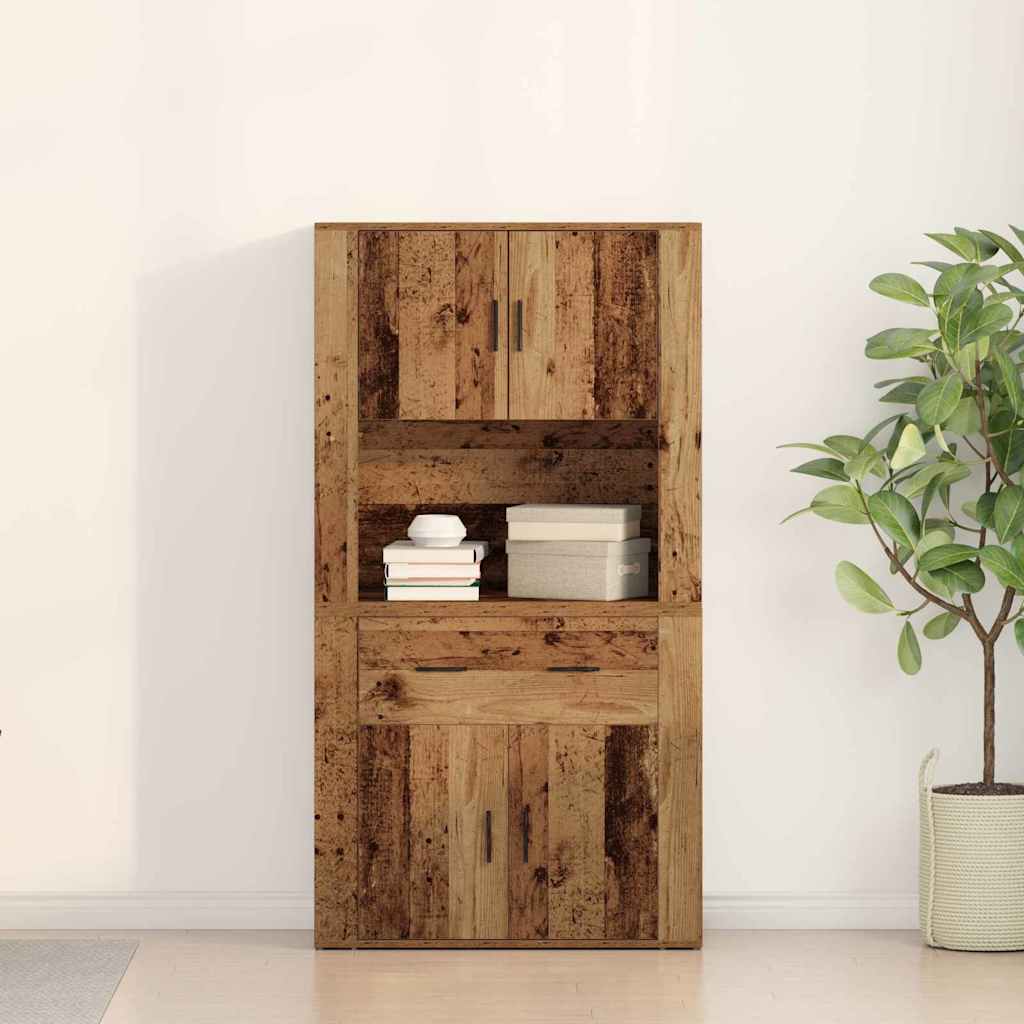 Highboard Legno vecchio 80 x 33 x 150 cm Legno multistrato - homemem39