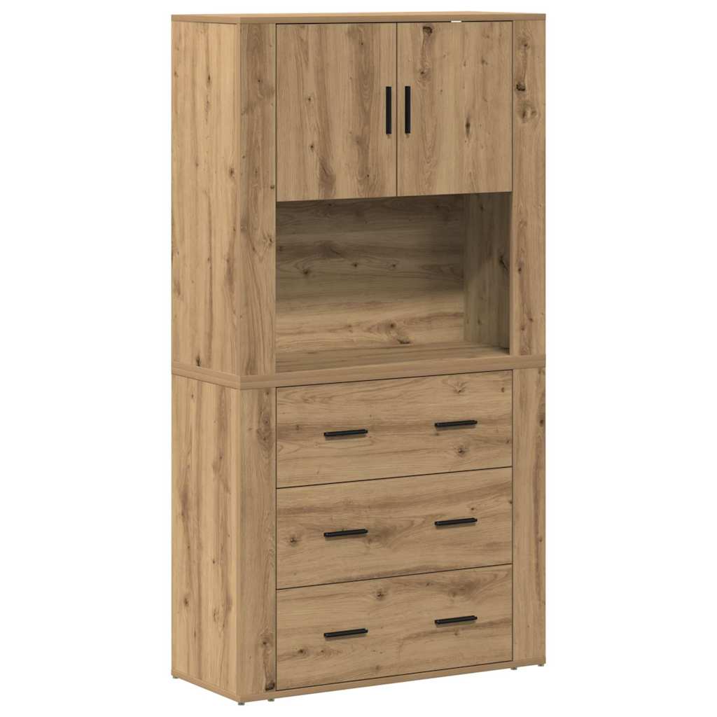 Credenza Rovere artigianale 80 x 33 x 150 cm Legno multistrato