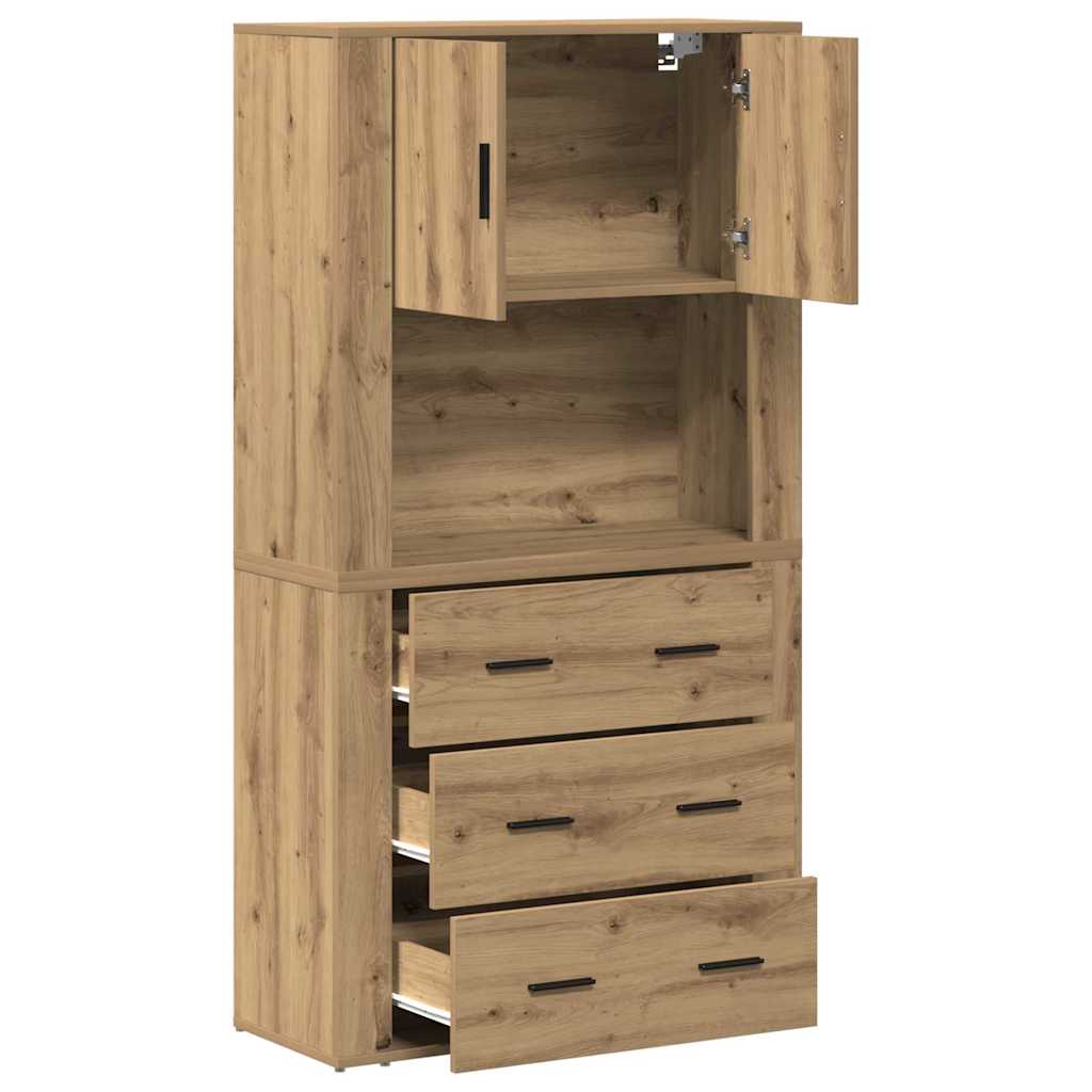 Credenza Rovere artigianale 80 x 33 x 150 cm Legno multistrato