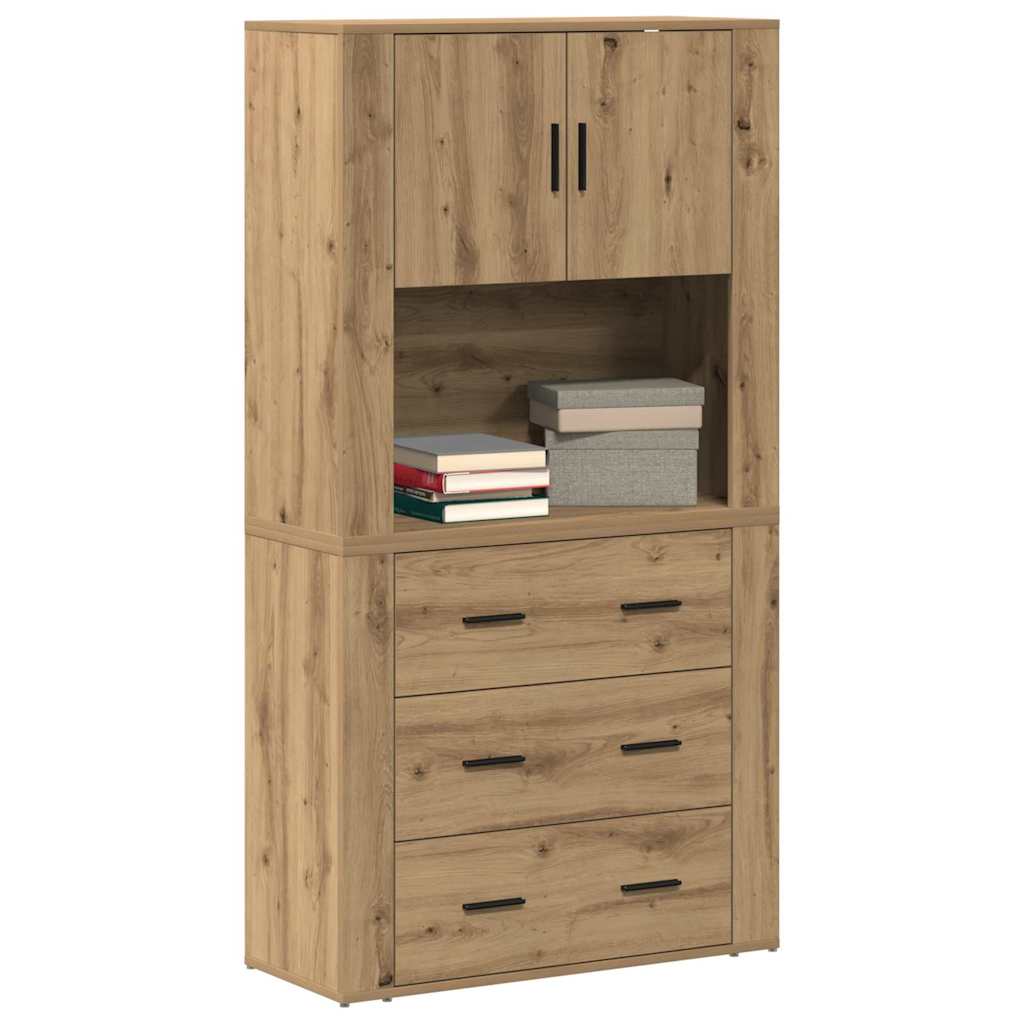 Credenza Rovere artigianale 80 x 33 x 150 cm Legno multistrato