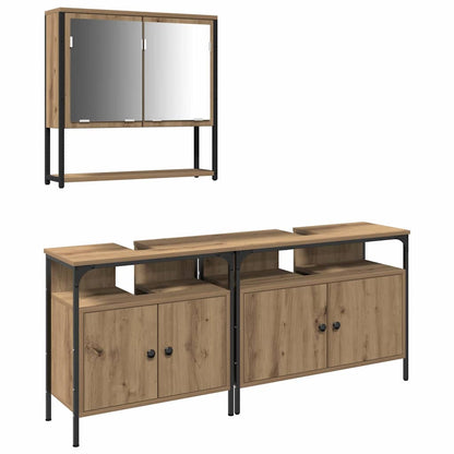 Set di mobili per il bagno 3 pz Marrone 80 x 30 x 60 cm | homemem39