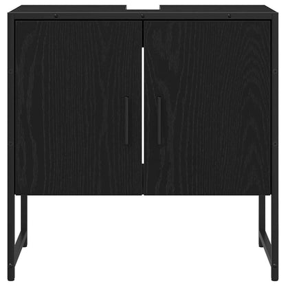 Set di mobili per il bagno 3 pcs Nero Legno multistrato | homemem39