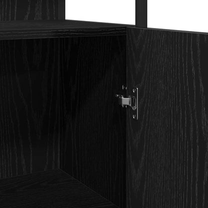 Set di mobili per il bagno 3 pcs Nero Legno multistrato | homemem39
