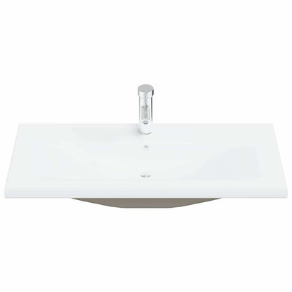 Set di mobili per il bagno 4 pcs Rovere Nero Legno multistrato | homemem39