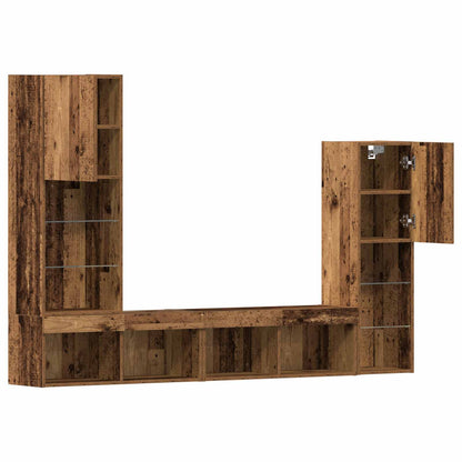 Mobile TV 4 pcs Legno vecchio Legno multistrato