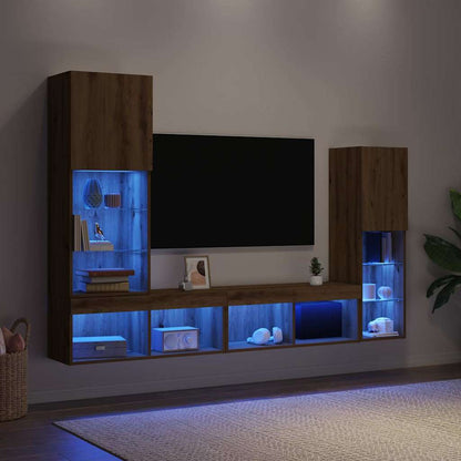 Mobile TV 4 pcs rovere artigianale Legno multistrato