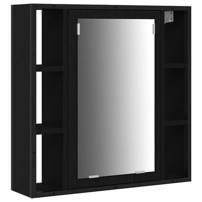 Unità da Bagno con lo scaffale 3 pcs Nero Legno multistrato | homemem39