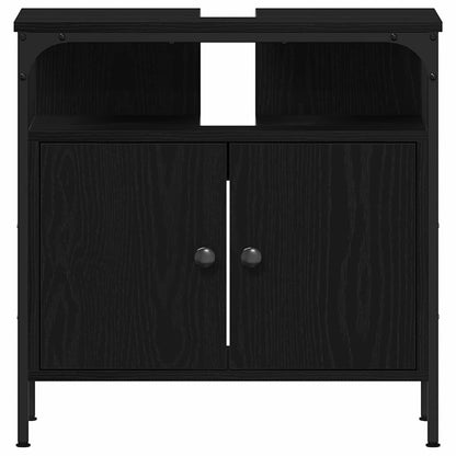 Unità da Bagno con lo scaffale 3 pcs Nero Legno multistrato | homemem39