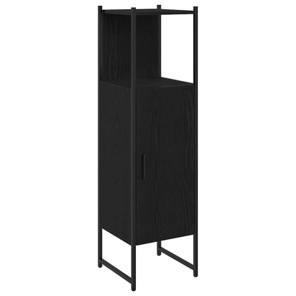 Set di mobili per il bagno 4 pcs Nero Legno multistrato | homemem39