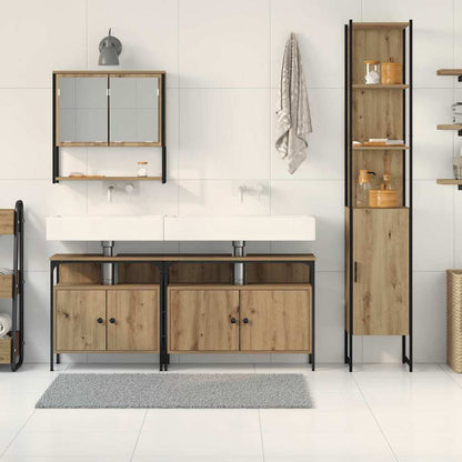 Set di mobili per il bagno 4 pz Rovere artigianale | homemem39