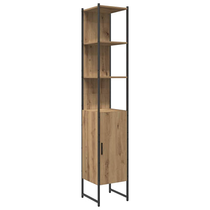Set di mobili per il bagno 4 pz Marrone 33 x 33 x 185,5 cm | homemem39