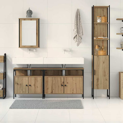 Set di mobili per il bagno 4 pz Rovere artigianale | homemem39