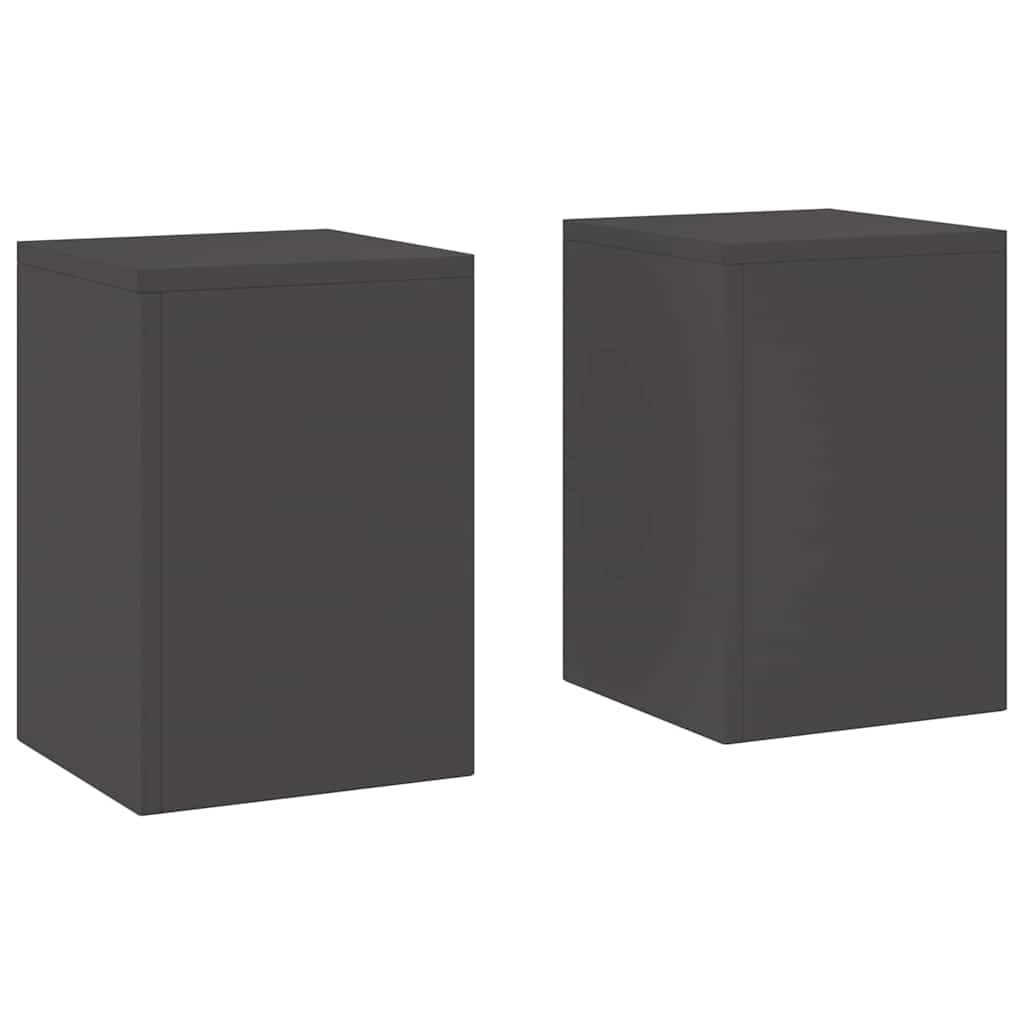 Supporto per piante 2 pcs Nero 24 x 24 x 35 cm Acciaio