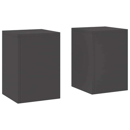Supporto per piante 2 pcs Nero 24 x 24 x 35 cm Acciaio