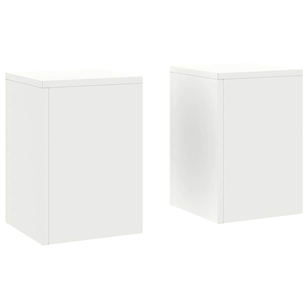 Supporto per piante 2 pcs Bianco 24 x 24 x 35 cm Acciaio