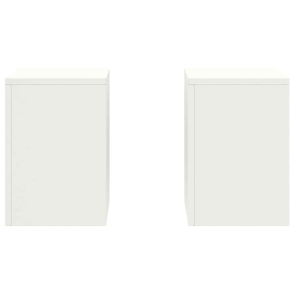 Supporto per piante 2 pcs Bianco 24 x 24 x 35 cm Acciaio