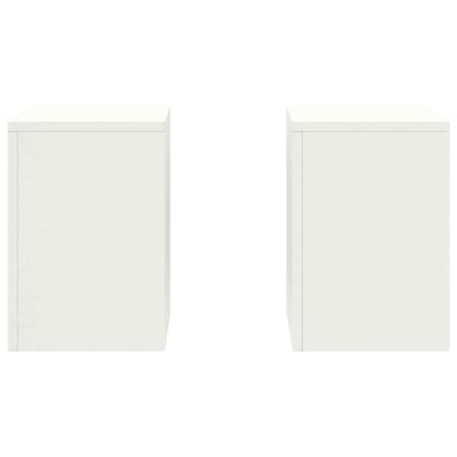 Supporto per piante 2 pcs Bianco 24 x 24 x 35 cm Acciaio
