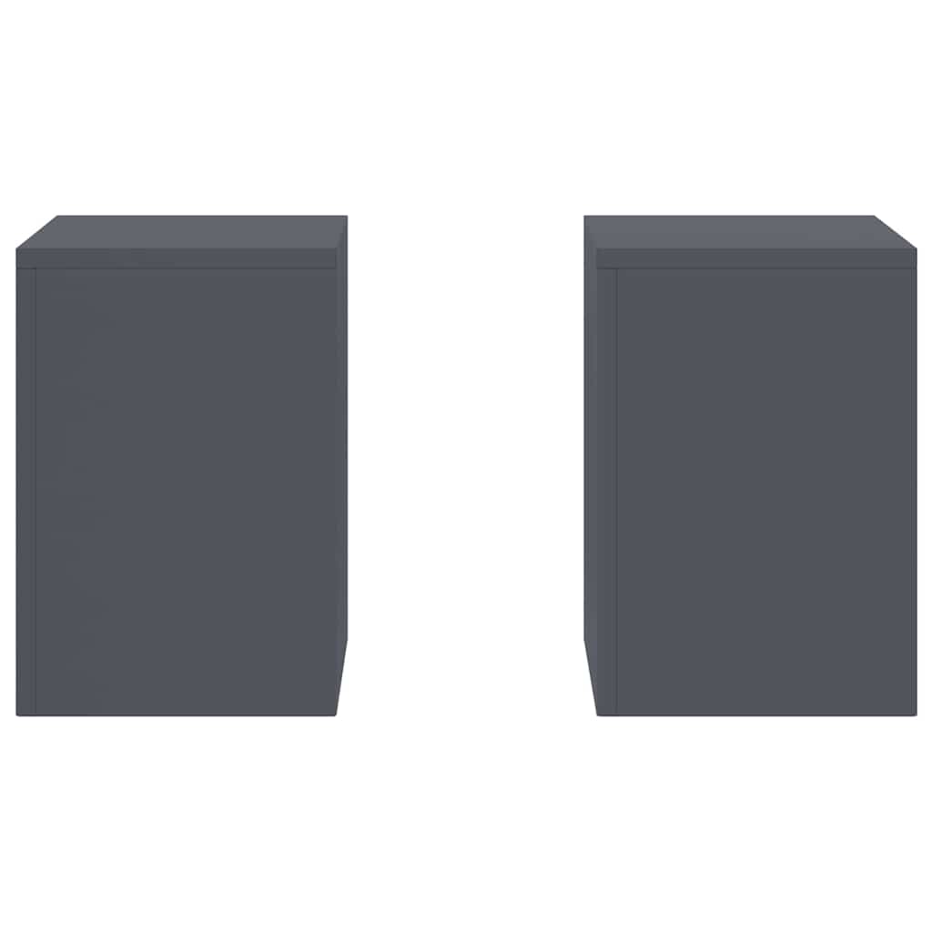 Supporto per piante 2 pcs Antracite 24 x 24 x 35 cm Acciaio