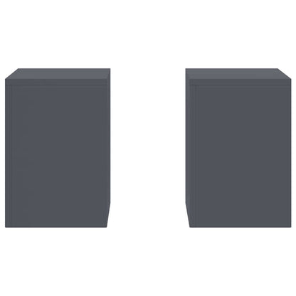 Supporto per piante 2 pcs Antracite 24 x 24 x 35 cm Acciaio