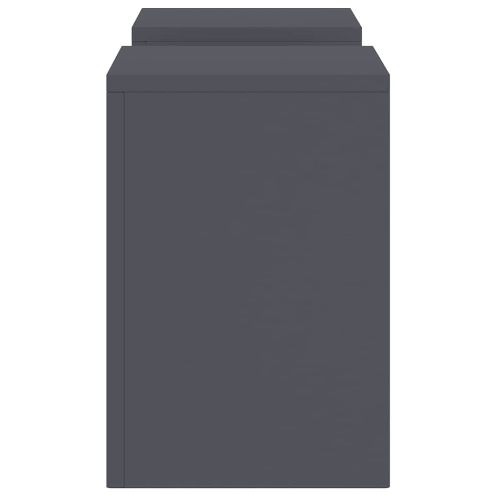 Supporto per piante 2 pcs Antracite 24 x 24 x 35 cm Acciaio