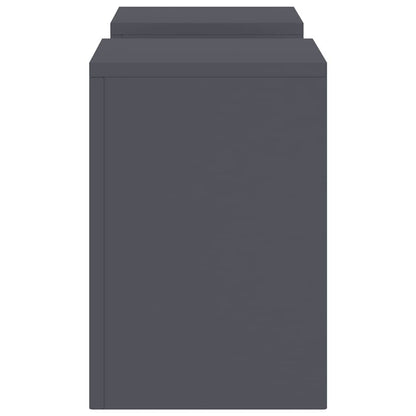 Supporto per piante 2 pcs Antracite 24 x 24 x 35 cm Acciaio