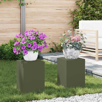 Supporto per piante 2 pcs Oliver verde 24 x 24 x 35 cm Acciaio