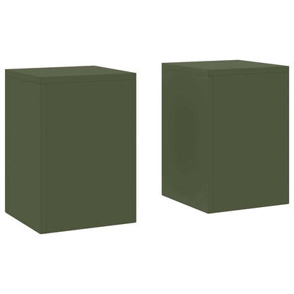 Supporto per piante 2 pcs Oliver verde 24 x 24 x 35 cm Acciaio