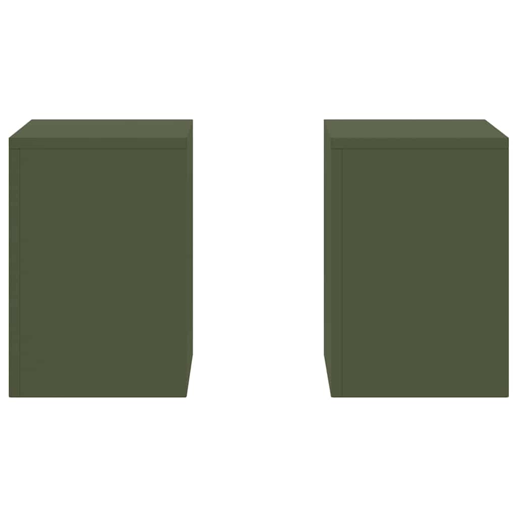 Supporto per piante 2 pcs Oliver verde 24 x 24 x 35 cm Acciaio