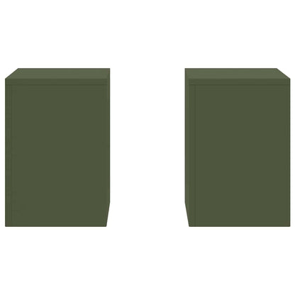 Supporto per piante 2 pcs Oliver verde 24 x 24 x 35 cm Acciaio