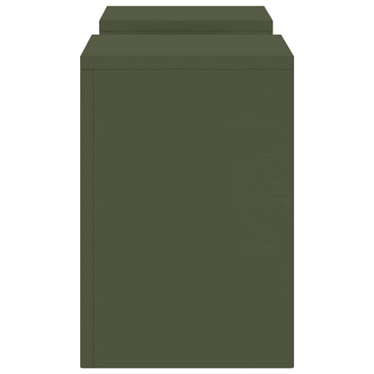 Supporto per piante 2 pcs Oliver verde 24 x 24 x 35 cm Acciaio