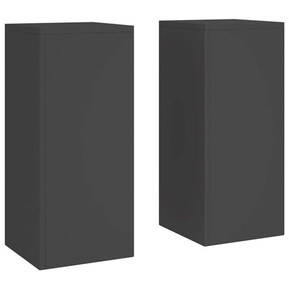 Supporto per piante 2 pcs Nero 24 x 24 x 55 cm Acciaio