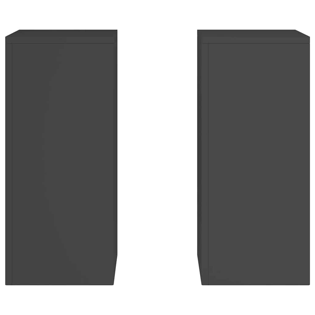 Supporto per piante 2 pcs Nero 24 x 24 x 55 cm Acciaio