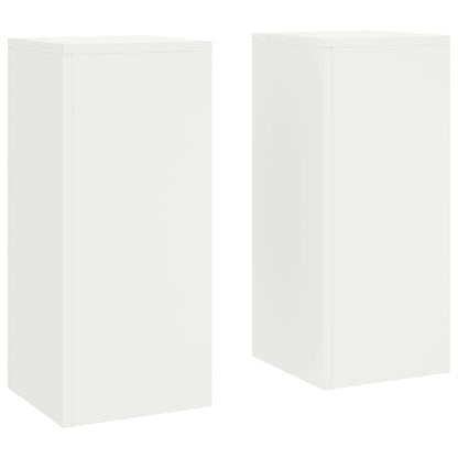 Supporto per piante 2 pcs Bianco 24 x 24 x 55 cm Acciaio | homemem39