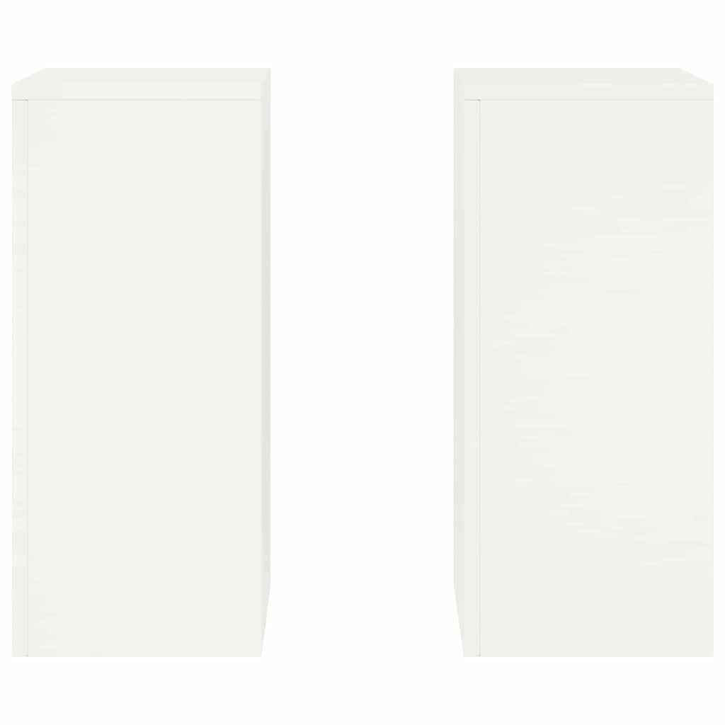 Supporto per piante 2 pcs Bianco 24 x 24 x 55 cm Acciaio | homemem39