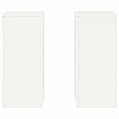 Supporto per piante 2 pcs Bianco 24 x 24 x 55 cm Acciaio | homemem39