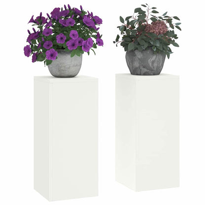 Supporto per piante 2 pcs Bianco 24 x 24 x 55 cm Acciaio | homemem39