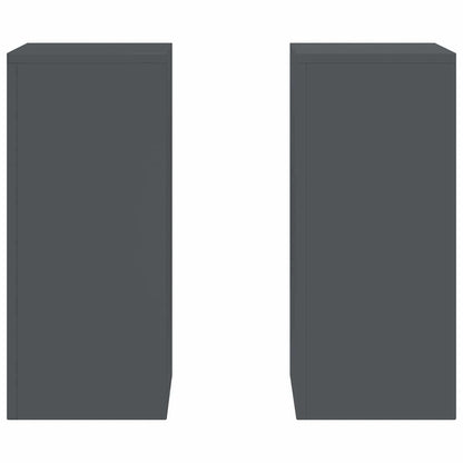 Supporto per piante 2 pcs Antracite 24 x 24 x 55 cm Acciaio