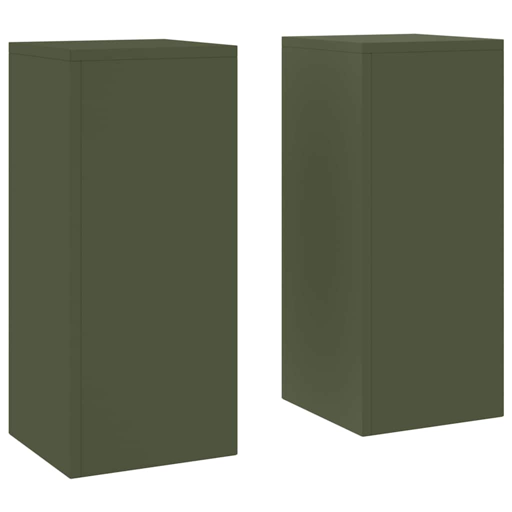 Supporto per piante 2 pcs Oliver verde 24 x 24 x 55 cm Acciaio