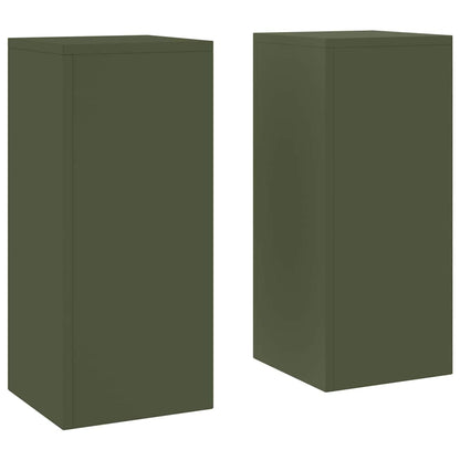 Supporto per piante 2 pcs Oliver verde 24 x 24 x 55 cm Acciaio