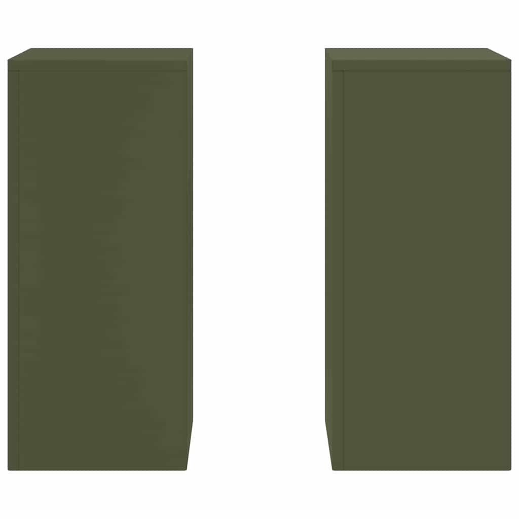 Supporto per piante 2 pcs Oliver verde 24 x 24 x 55 cm Acciaio