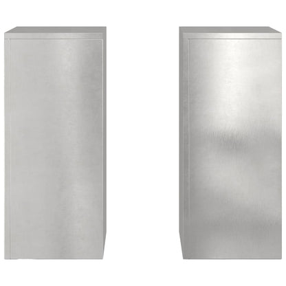 Supporto per piante 2 pcs Argento 24 x 24 x 55 cm