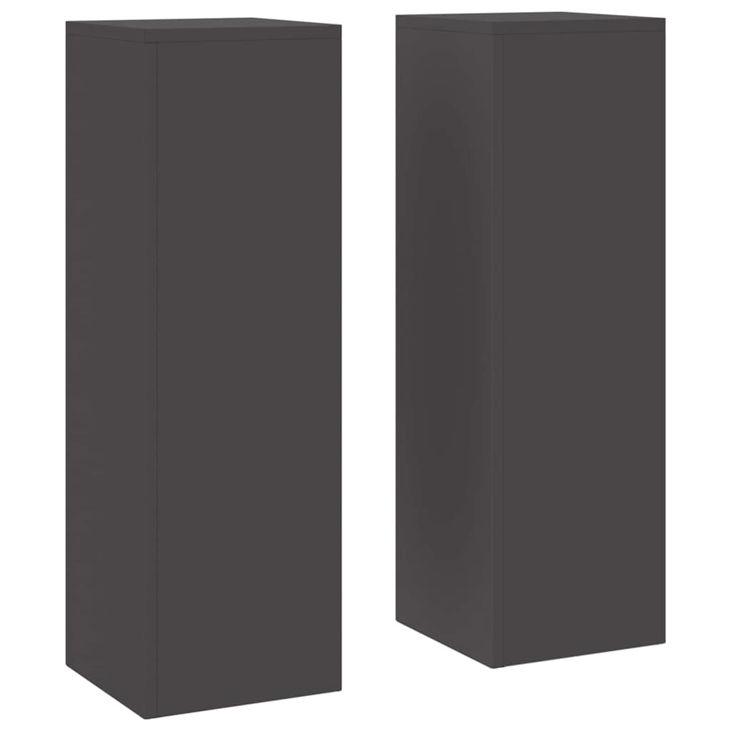 Supporto per piante 2 pcs Nero 24 x 24 x 75 cm Acciaio