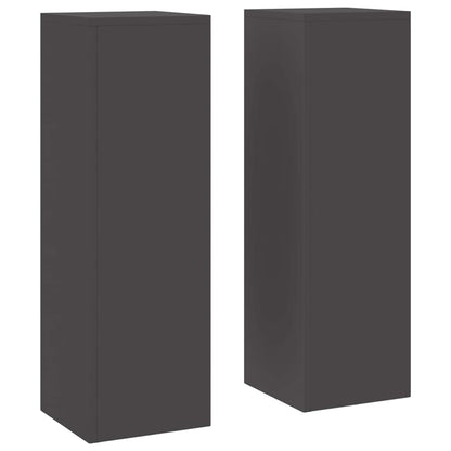 Supporto per piante 2 pcs Nero 24 x 24 x 75 cm Acciaio