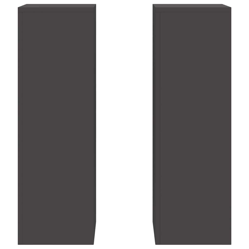 Supporto per piante 2 pcs Nero 24 x 24 x 75 cm Acciaio