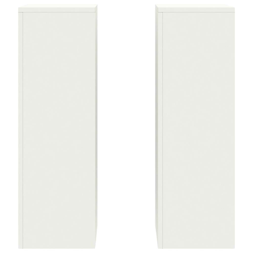 Supporto per piante 2 pcs Bianco 24 x 24 x 75 cm Acciaio | homemem39