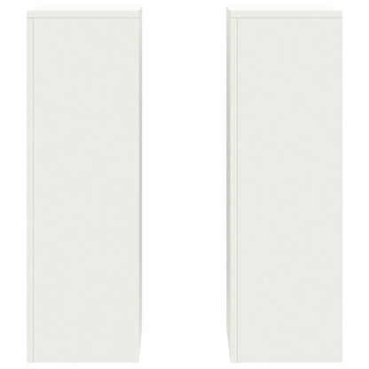 Supporto per piante 2 pcs Bianco 24 x 24 x 75 cm Acciaio | homemem39