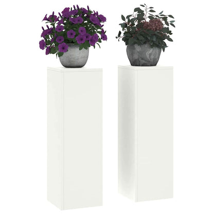 Supporto per piante 2 pcs Bianco 24 x 24 x 75 cm Acciaio | homemem39